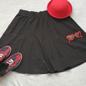Black Spotted Skirt